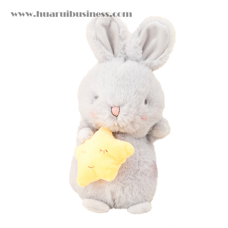 Thicken coniglio peluche, bambola con stella con carota può essere con anello chiave, dimensione 23cm